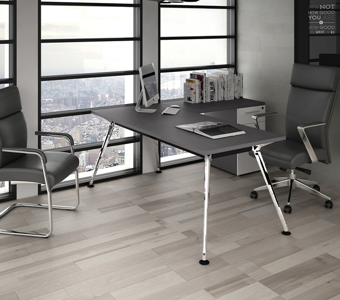 Escritorio Z/CHROME - Z Cosmo Semi Ejecutivo