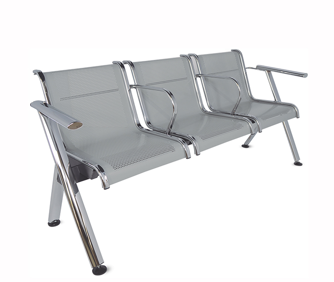 Banca Steel Cromo con Brazos