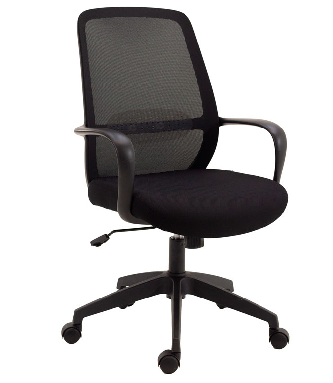 Silla secretarial Atlanta Negra